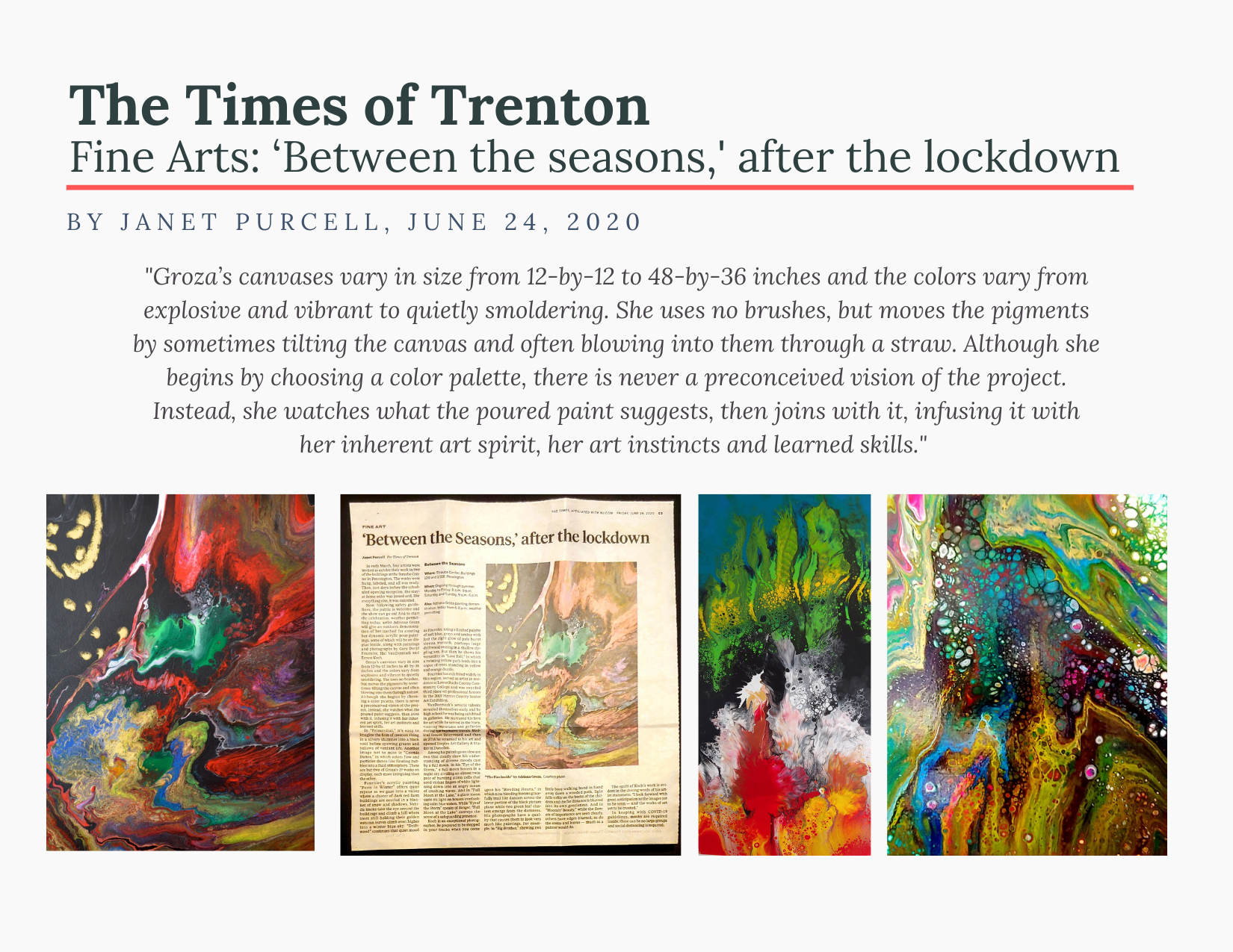 The Times of Trenton – Fine Arts: ‘Between the seasons,’ after the lockdown